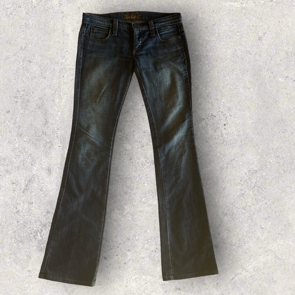 Very Rare Frankie B. Denim Blue Jeans Hart Pockets Grommets Excellent Condition! - Picture 2 of 9